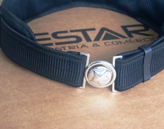 Cinto de Guarnição com Fivela de Zamak e Veclro